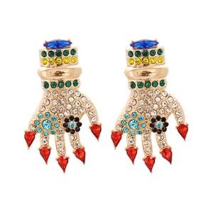 Colorful Crystal Hand Earrings